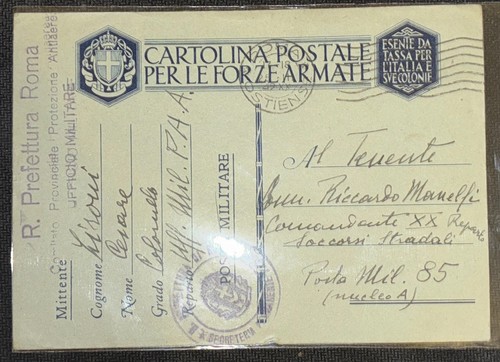 Franchigia posta militare - franchigia, 85