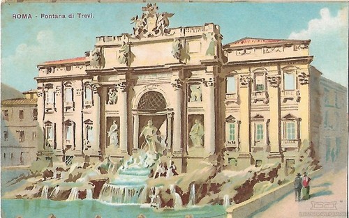 Cartolina roma fontana di - cartolina,