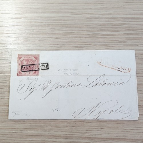 Busta napoli 1858 - 1858, grana