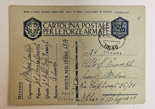 Ww2 posta militare pm 49 - militare,
